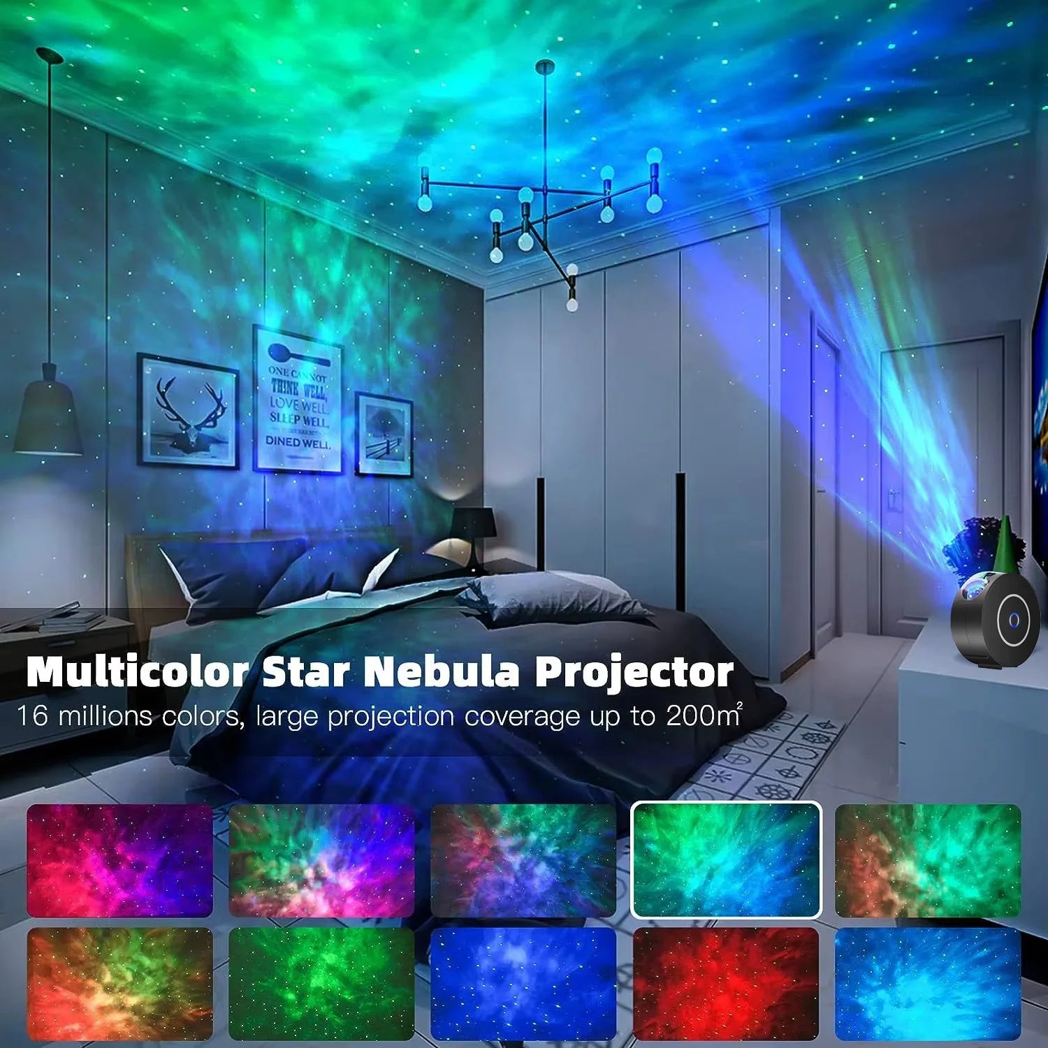 Smart Galaxy Star Projector – Black Edition