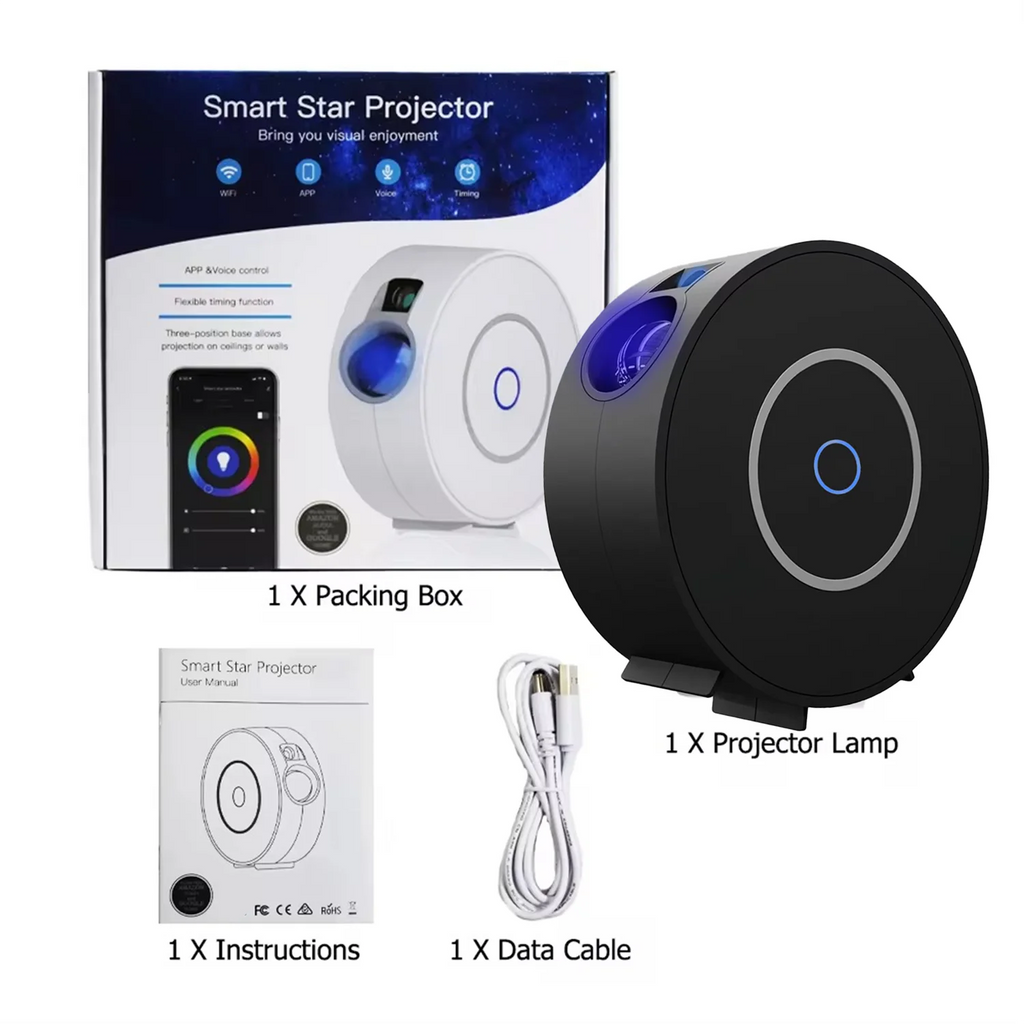 Projecteur d'étoiles Smart Galaxy – Édition Noire